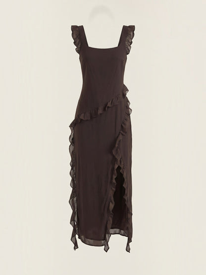 Women's Maxi Dress with Ruffle Detail