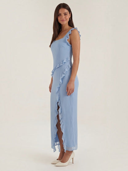Women's Maxi Dress with Ruffle Detail