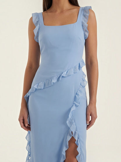 Women's Maxi Dress with Ruffle Detail