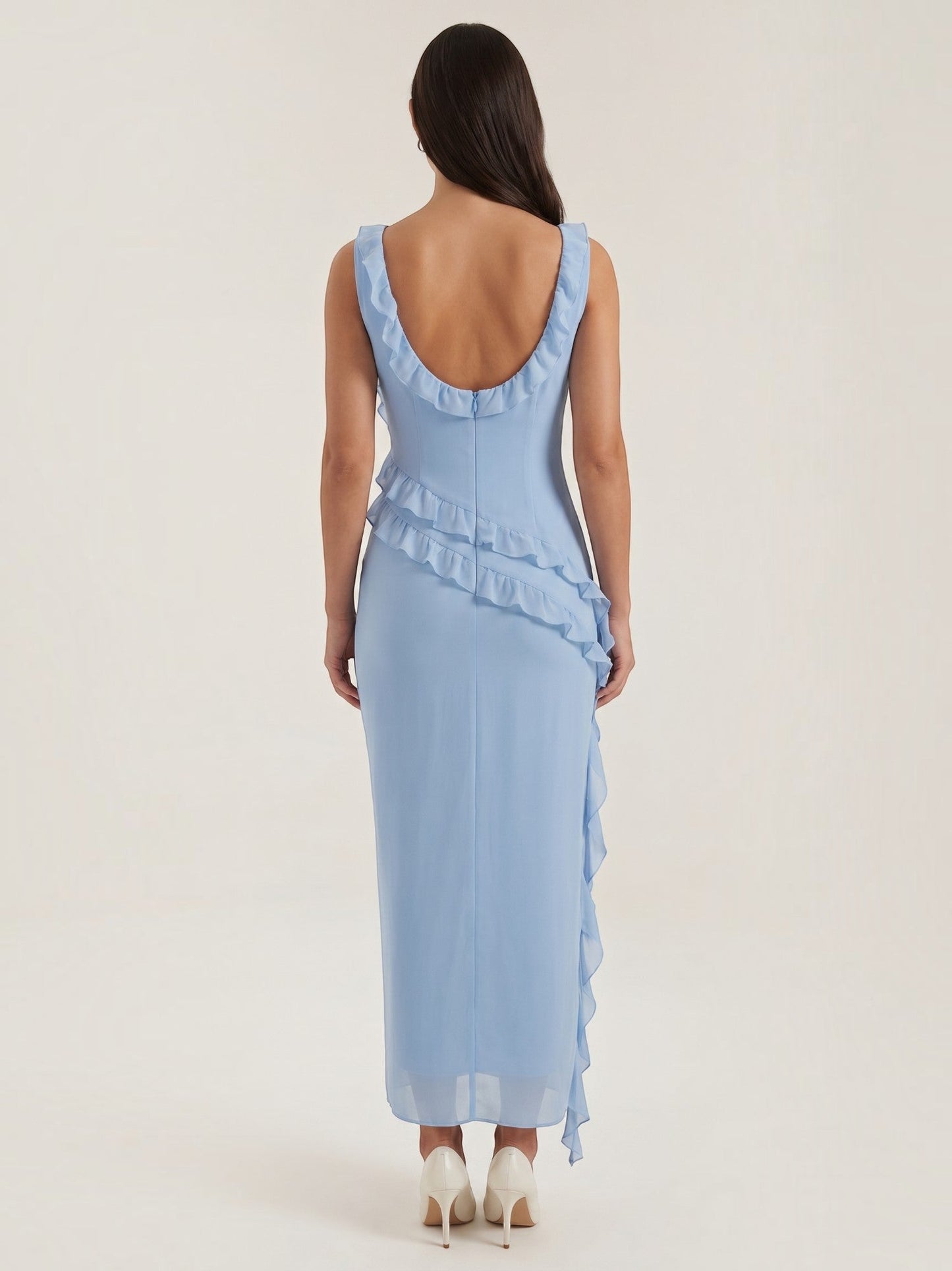 Women's Maxi Dress with Ruffle Detail