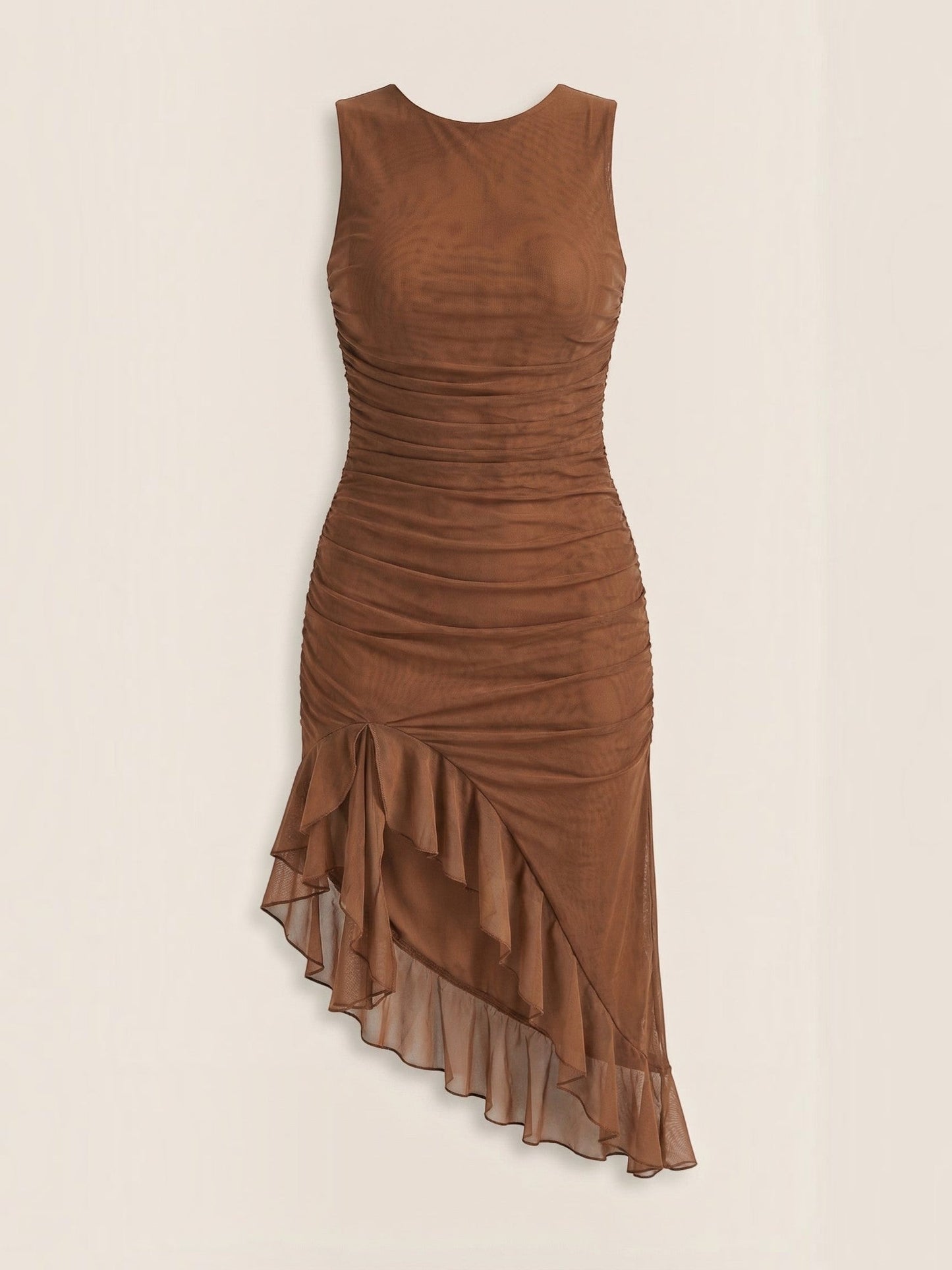 Women's Midi Dress with Ruffle Detail