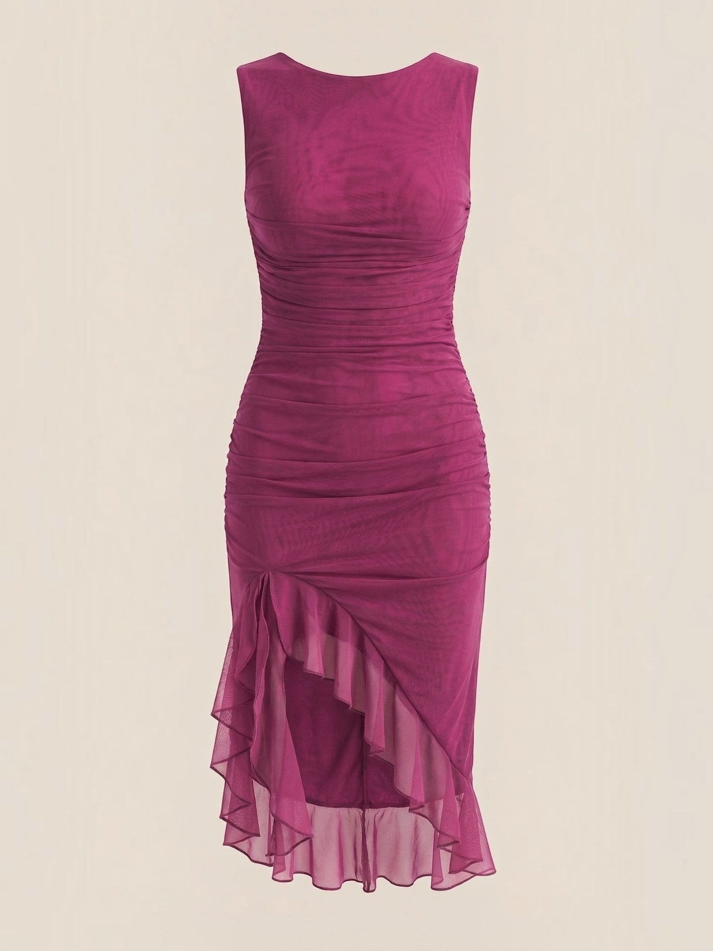 Women's Midi Dress with Ruffle Detail