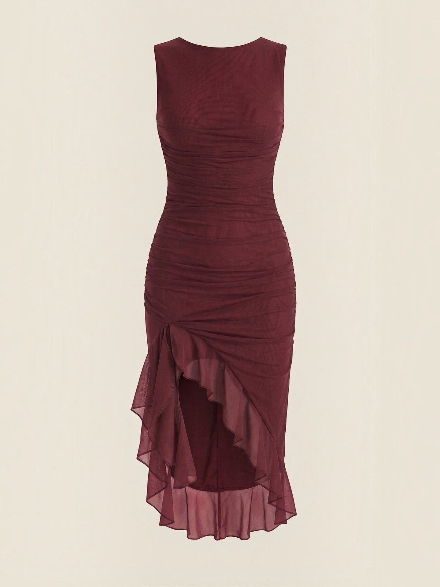 Women's Midi Dress with Ruffle Detail