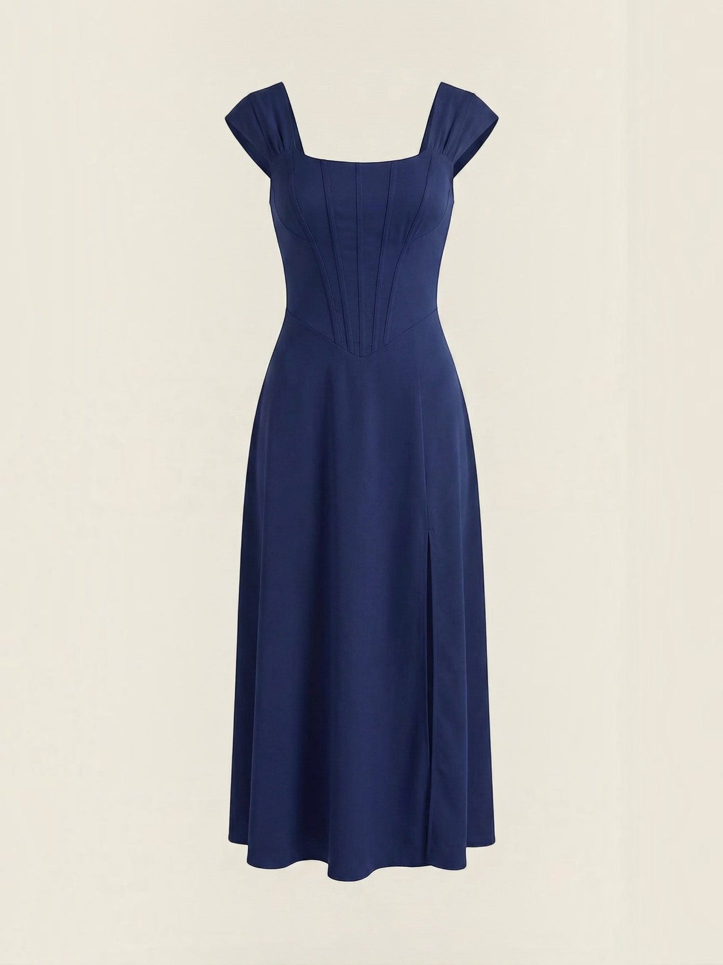 Women's Midi Summer Dress with Flowing Silhouette