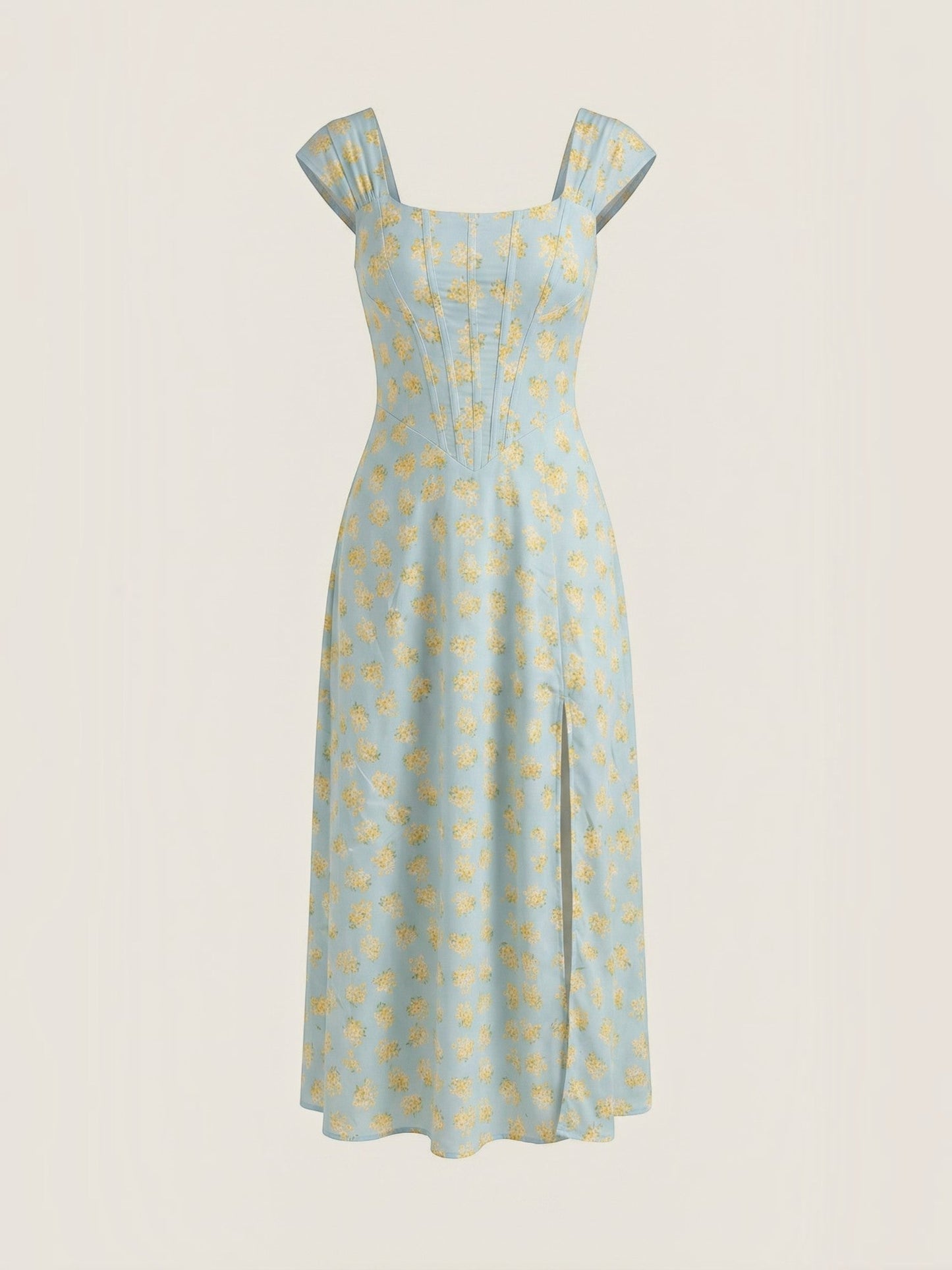 Women's Midi Summer Dress with Flowing Silhouette