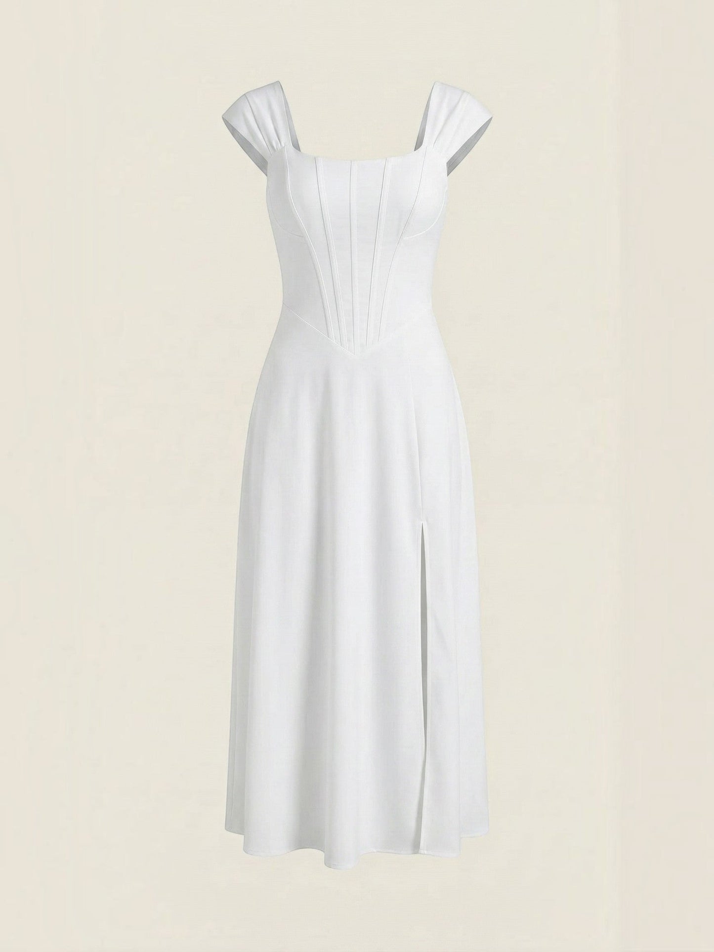 Women's Midi Summer Dress with Flowing Silhouette
