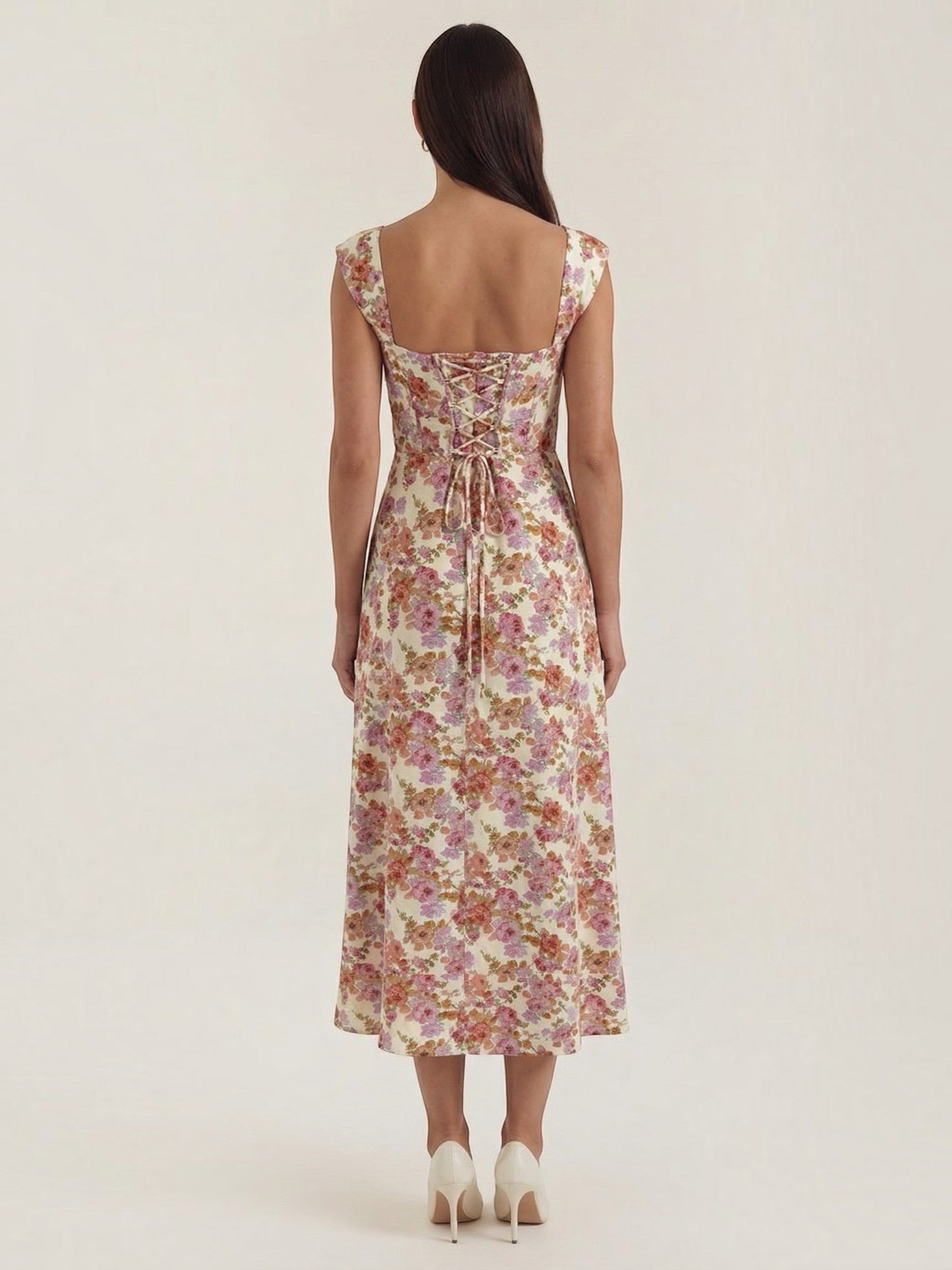 Women's Midi Summer Dress with Flowing Silhouette