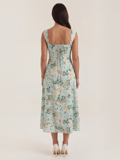 Women's Midi Summer Dress with Flowing Silhouette