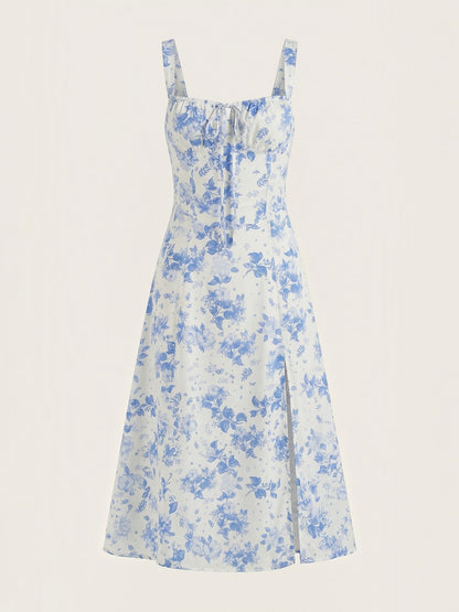 Women's Midi Summer Dress with Relaxed Fit