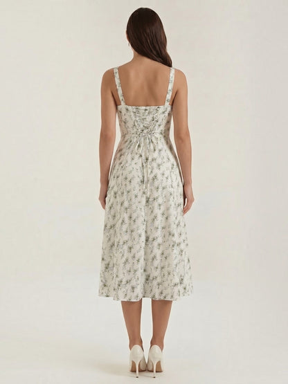 Women's Midi Summer Dress with Relaxed Fit
