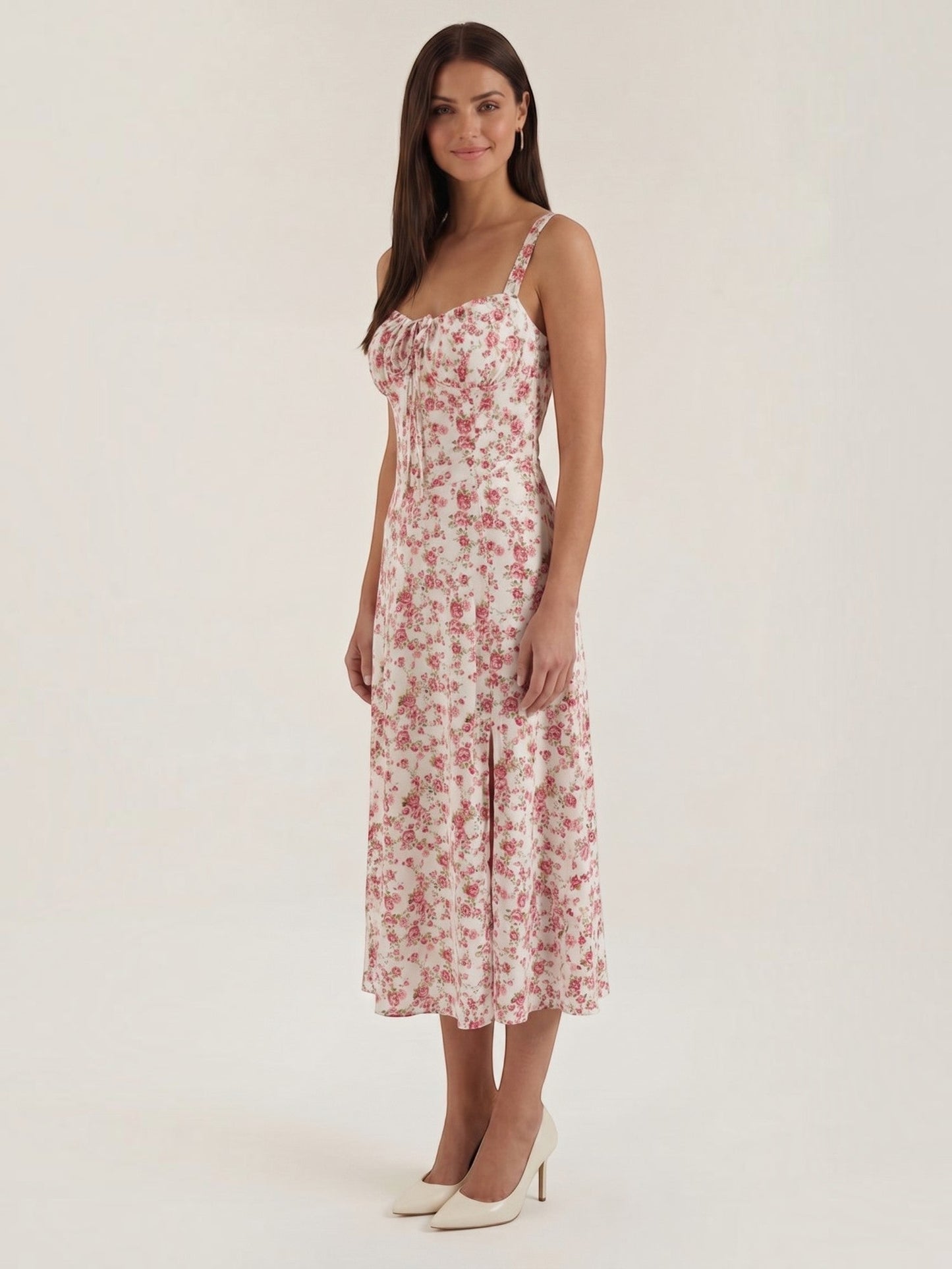 Women's Midi Summer Dress with Relaxed Fit