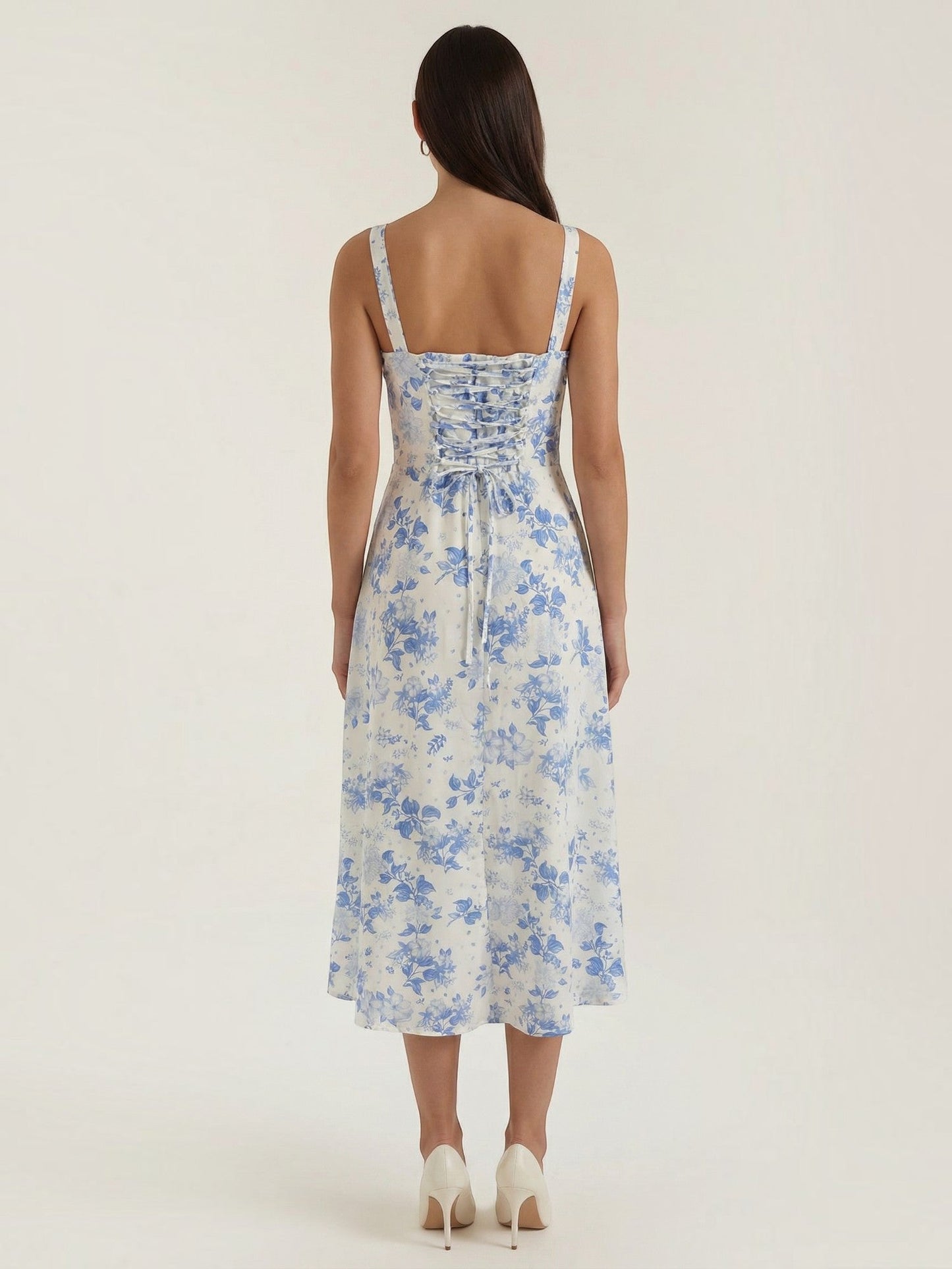 Women's Midi Summer Dress with Relaxed Fit