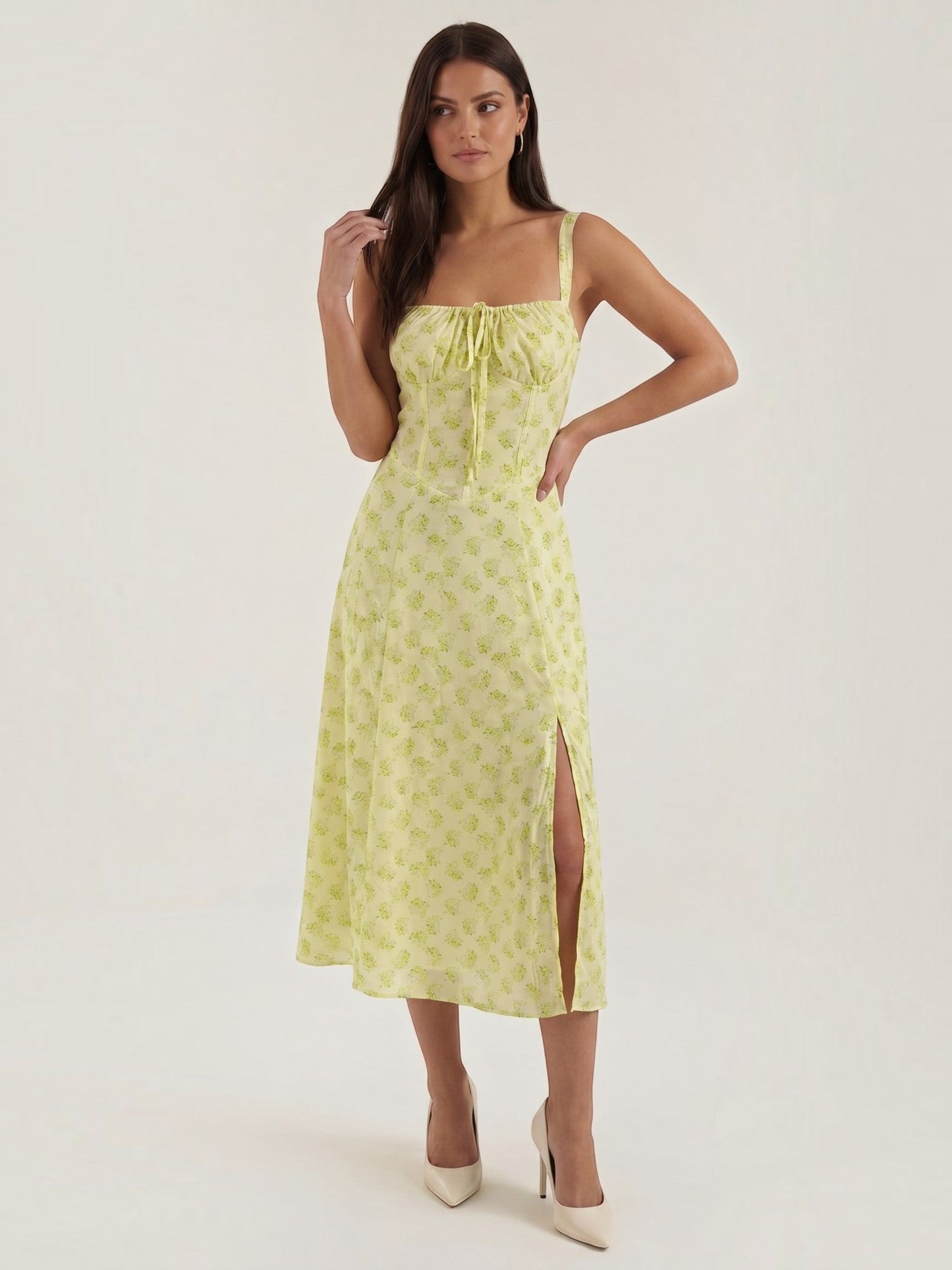 Women's Midi Summer Dress with Soft Drape