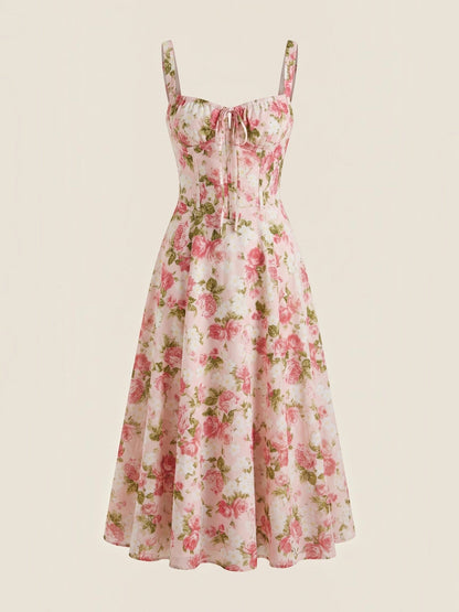 Women's Midi Summer Dress with Soft Drape
