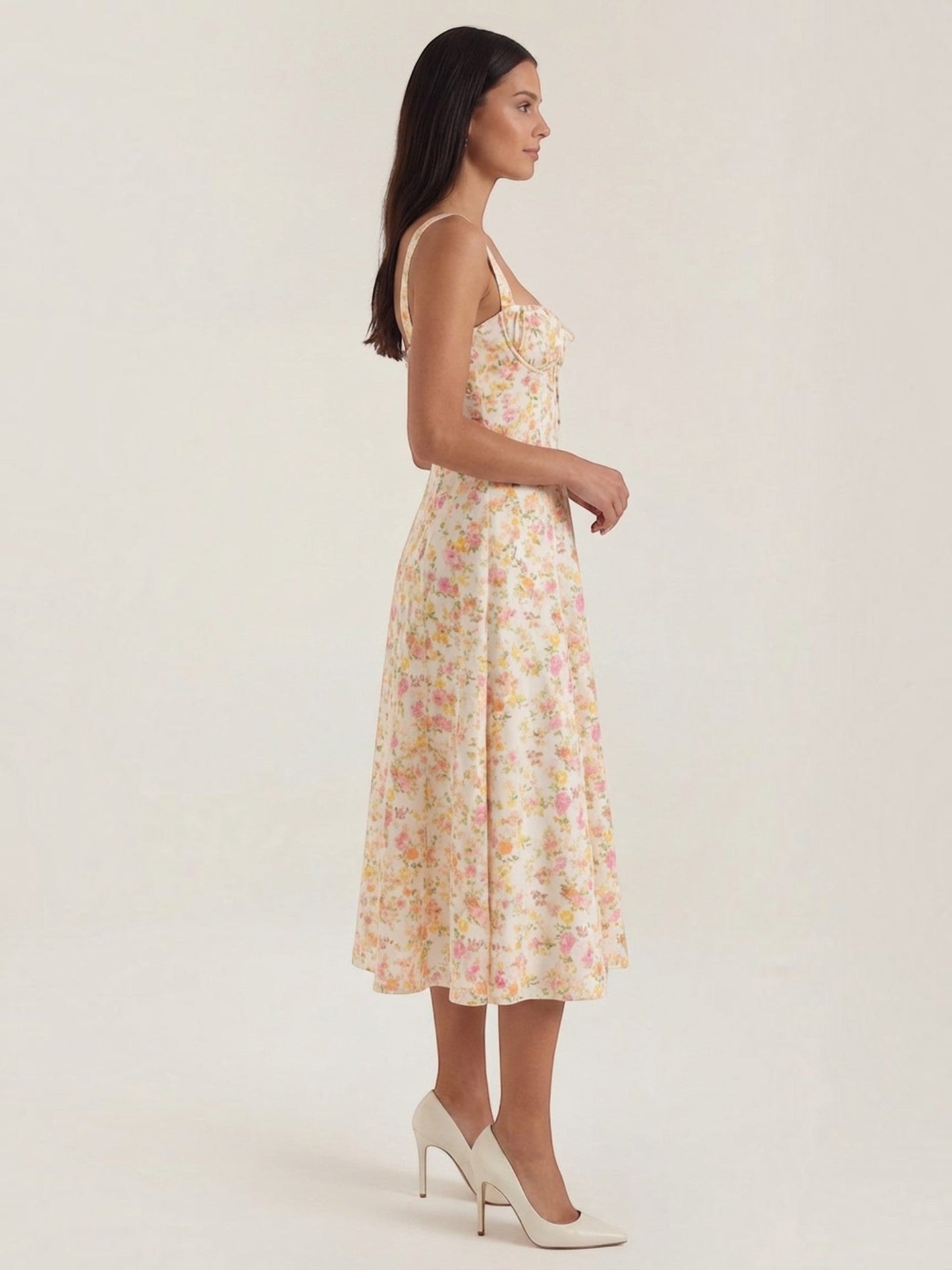 Women's Midi Summer Dress with Soft Drape
