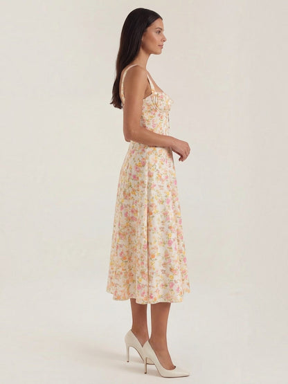 Women's Midi Summer Dress with Soft Drape