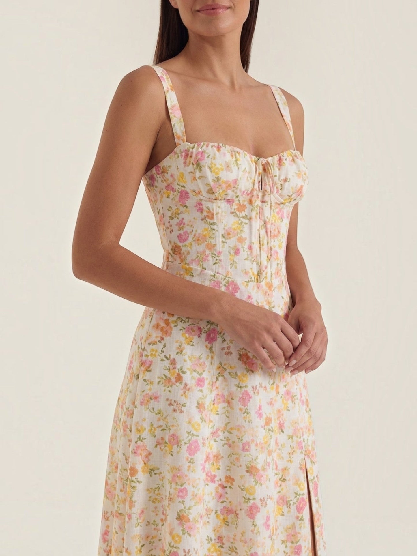 Women's Midi Summer Dress with Soft Drape