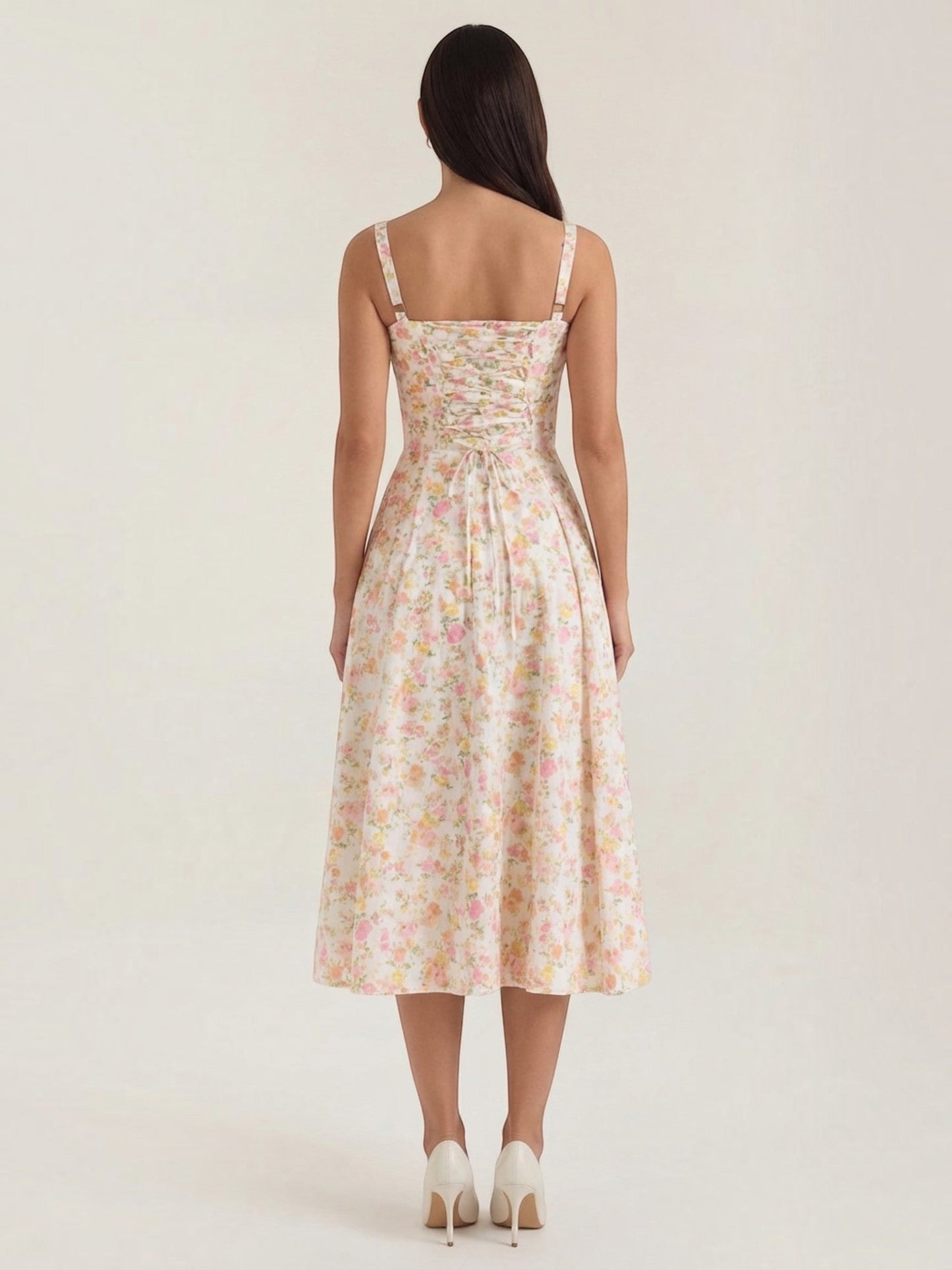 Women's Midi Summer Dress with Soft Drape