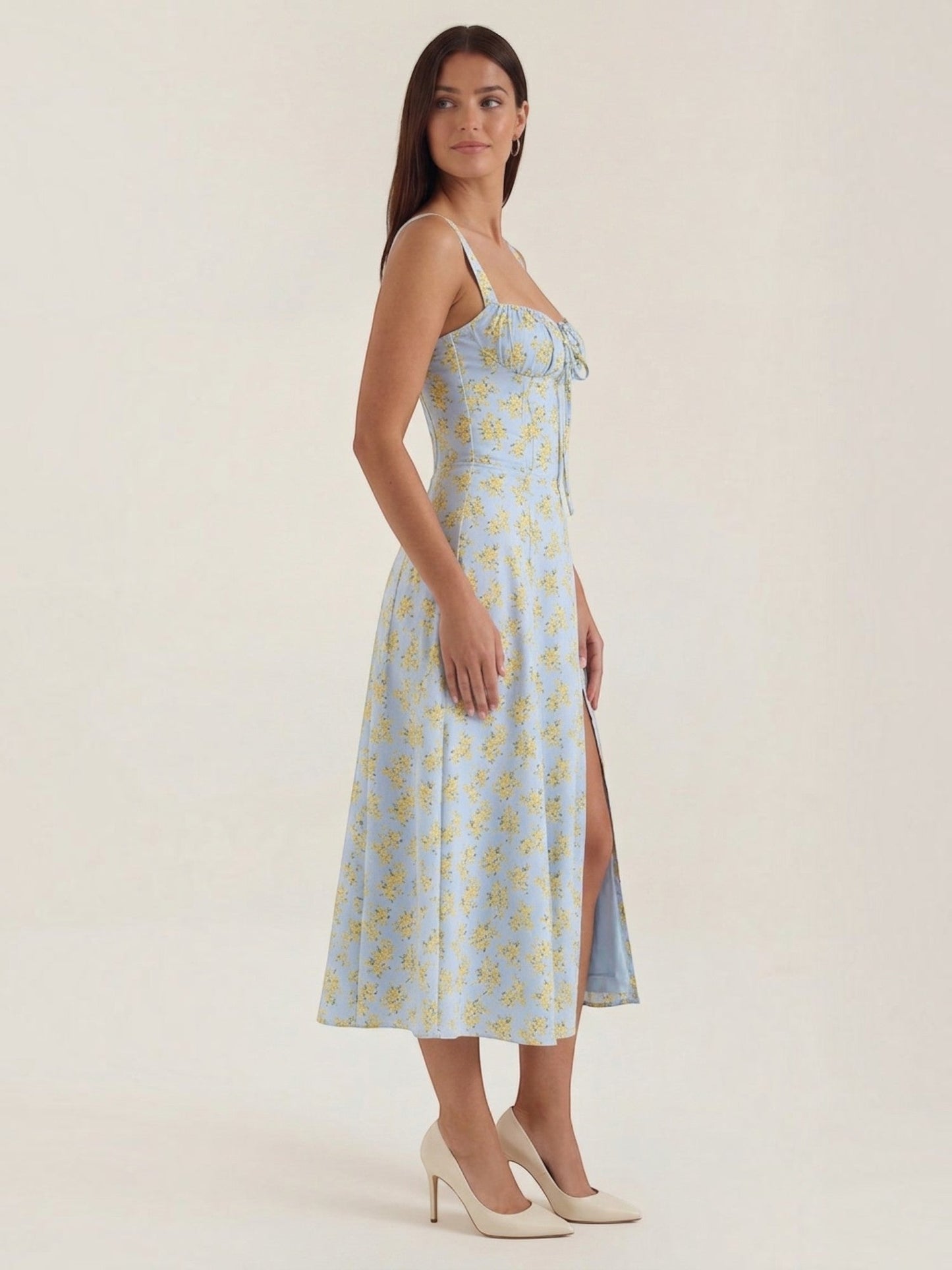 Women's Midi Summer Dress with Soft Drape