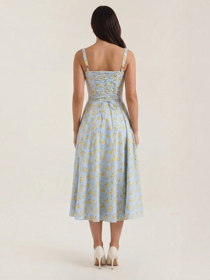 Women's Midi Summer Dress with Soft Drape