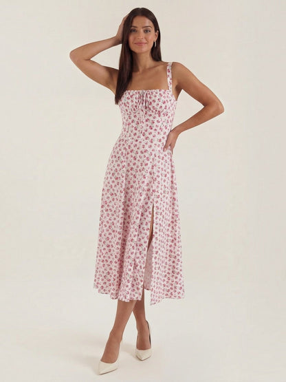 Women's Midi Summer Dress with Soft Drape