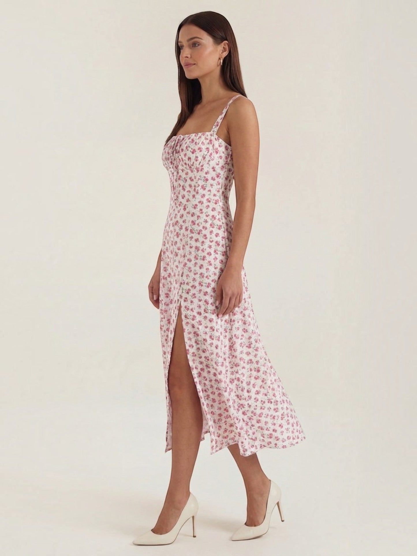 Women's Midi Summer Dress with Soft Drape