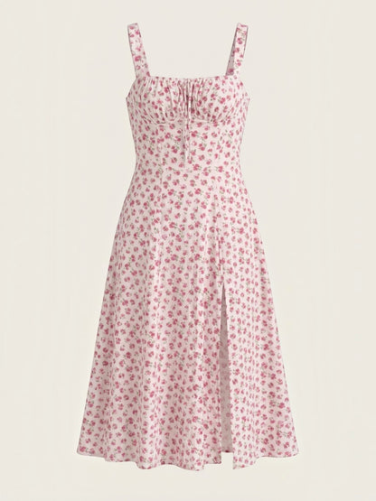 Women's Midi Summer Dress with Soft Drape