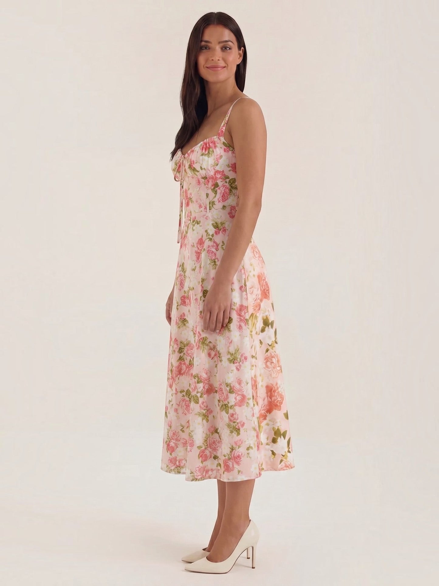 Women's Midi Summer Dress with Soft Drape