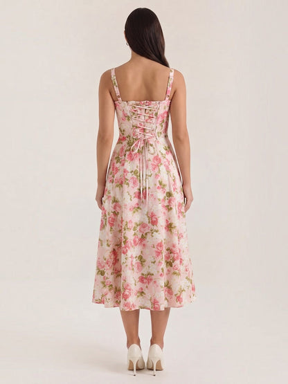 Women's Midi Summer Dress with Soft Drape