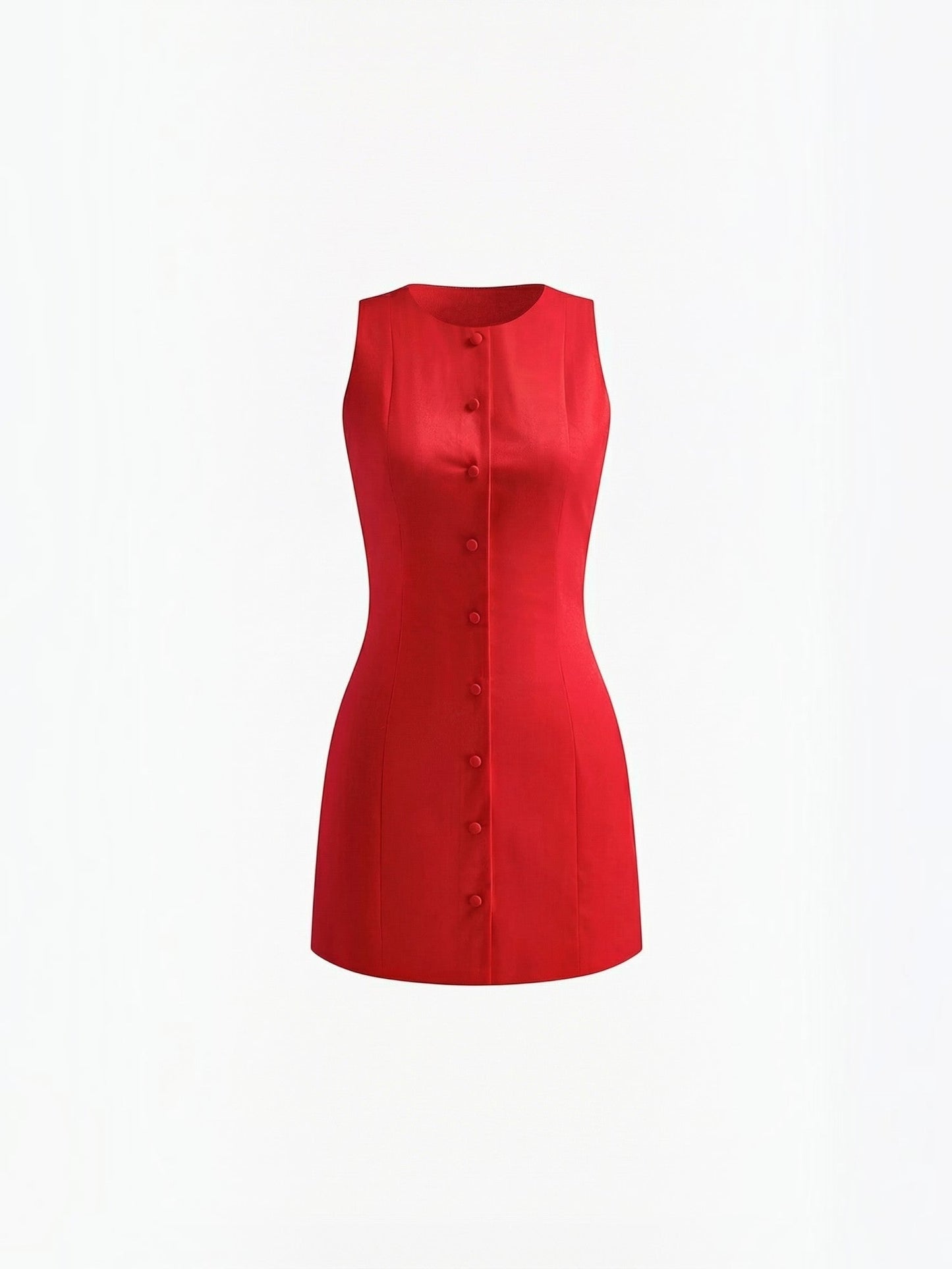 Women's Mini Dress with Button Front Closure