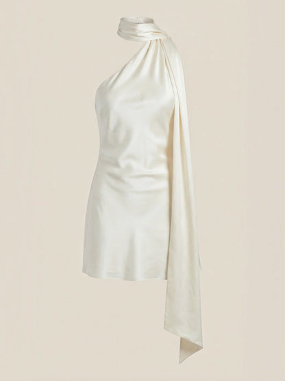 Women's Mini Dress with Halter Neckline