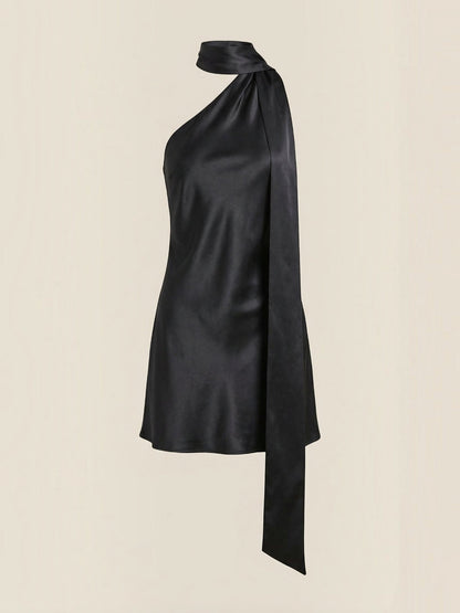Women's Mini Dress with Halter Neckline