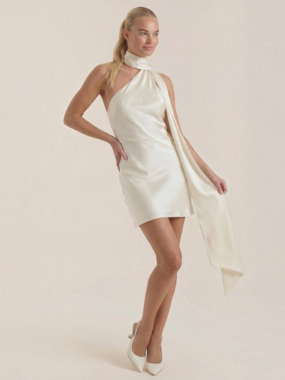Women's Mini Dress with Halter Neckline