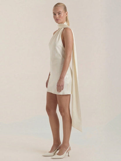 Women's Mini Dress with Halter Neckline