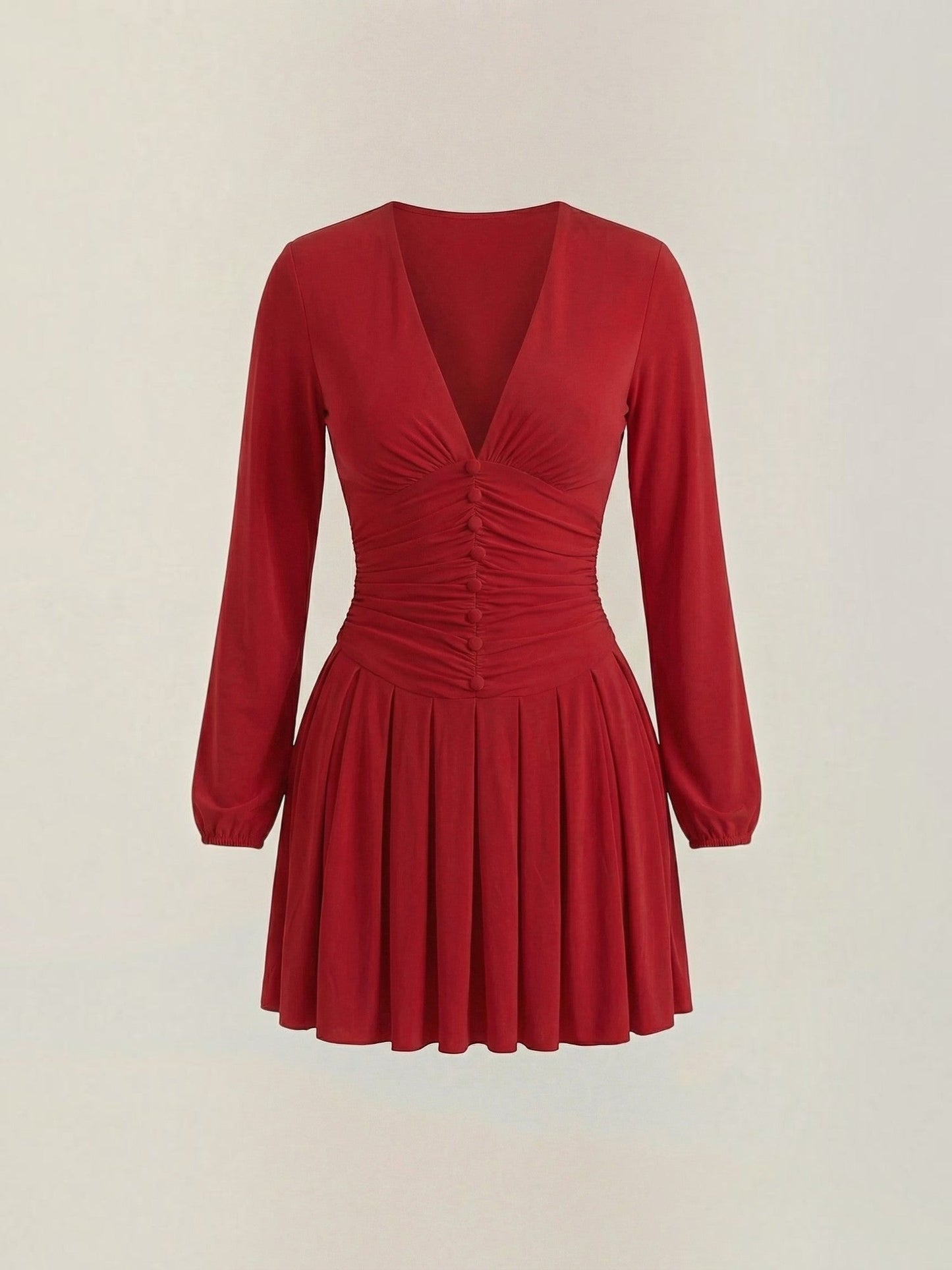 Women's Mini Dress with V Neckline