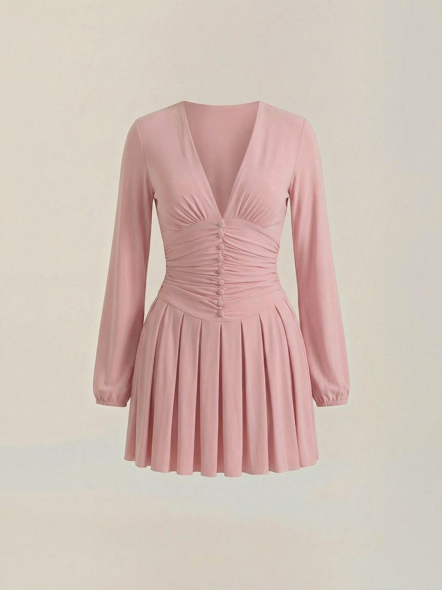 Women's Mini Dress with V Neckline