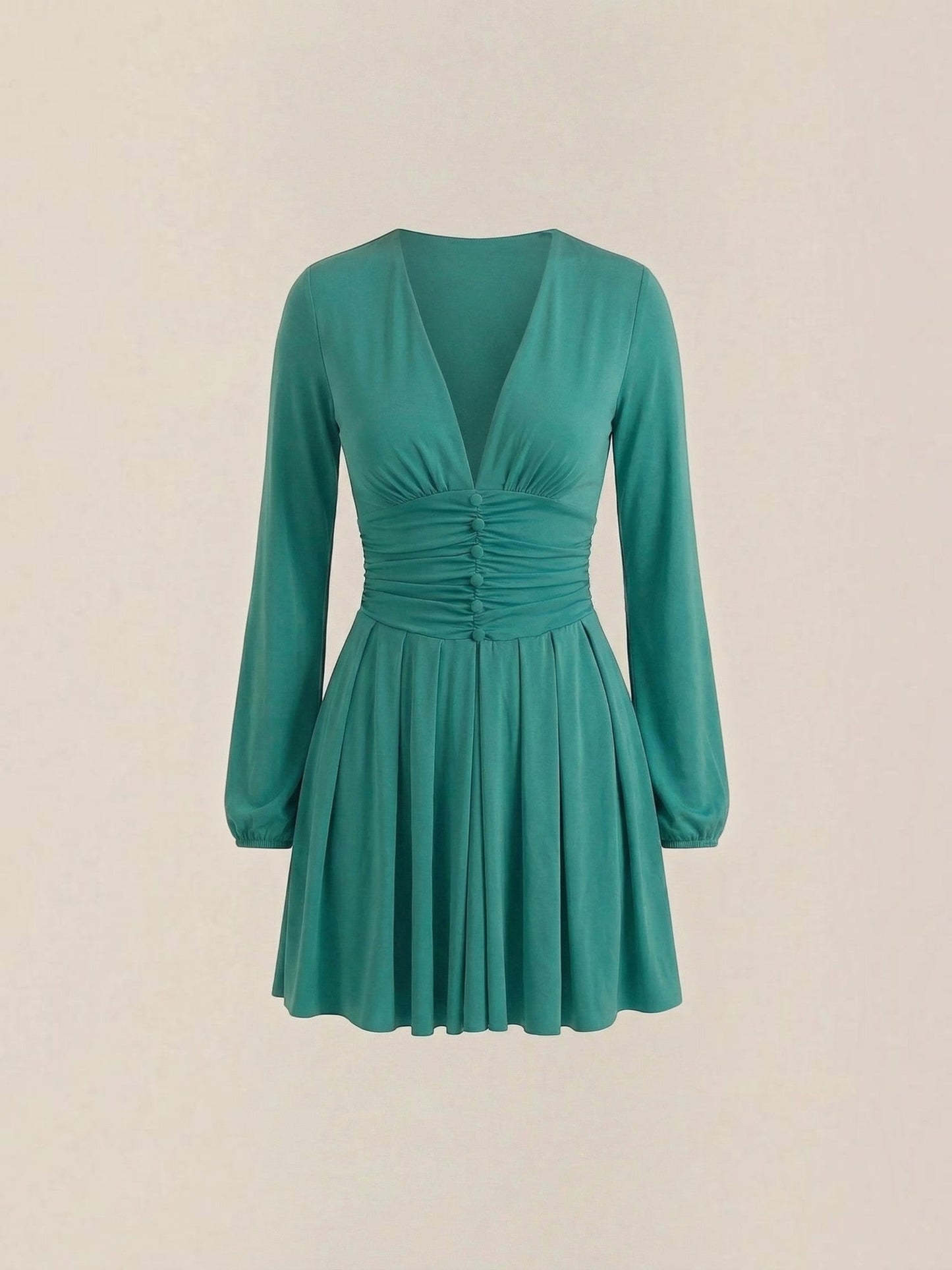 Women's Mini Dress with V Neckline