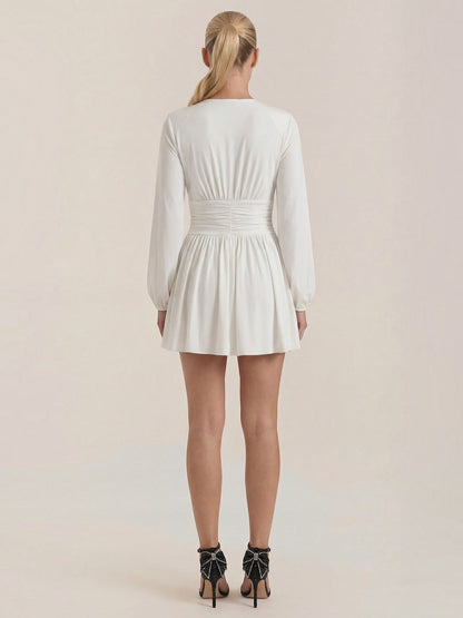 Women's Mini Dress with V Neckline