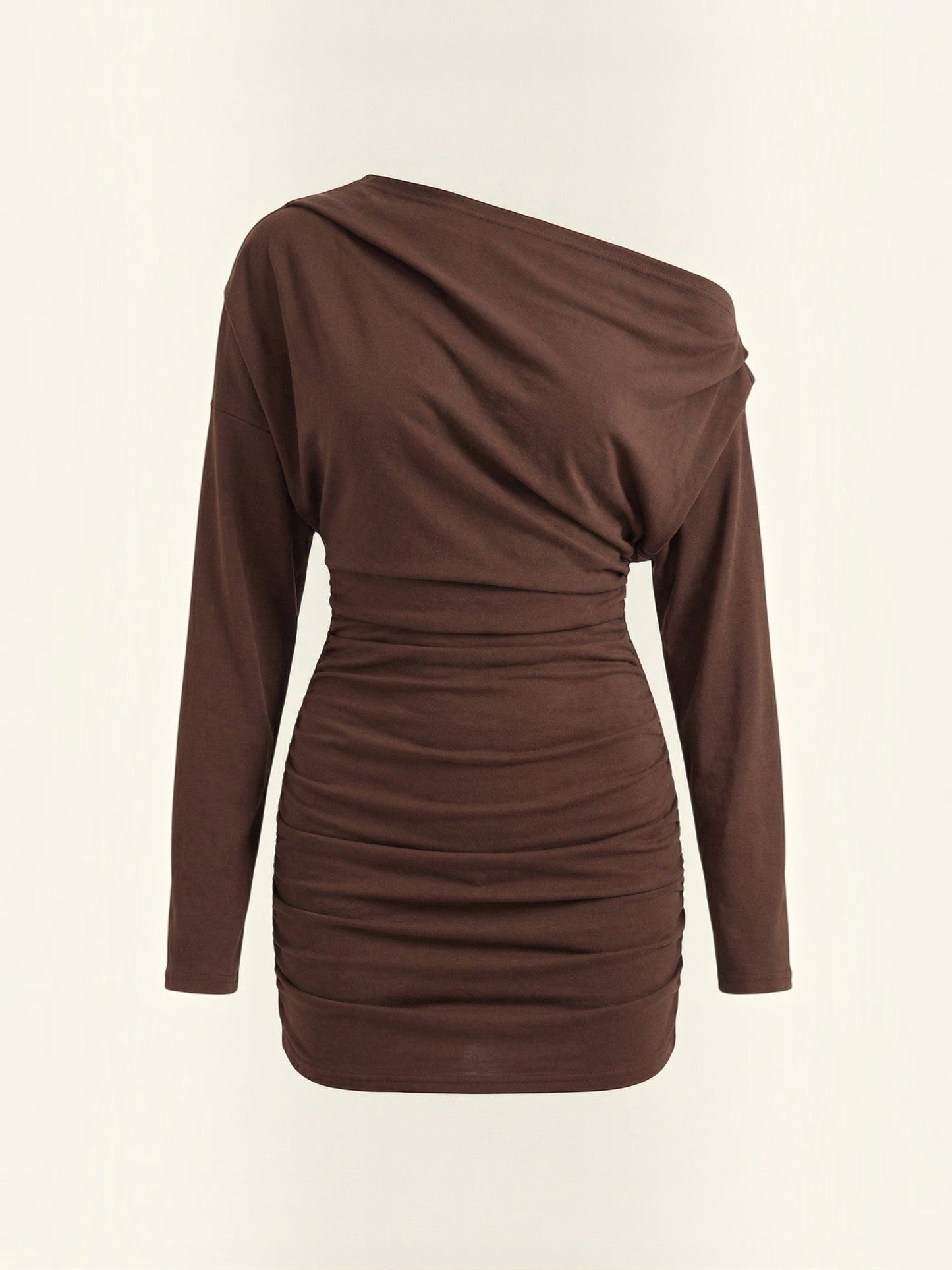 Women's Off Shoulder Mini Dress with Elastic Neckline