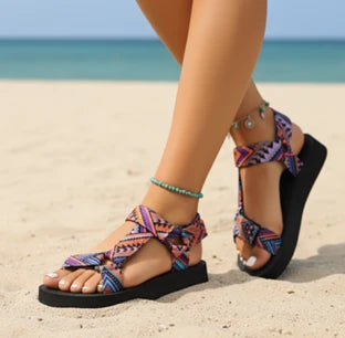 Women's Orthopedic Sandals with Ergonomic Footbed and Buckle Closure