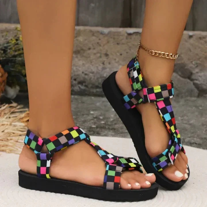 Women's Orthopedic Sandals with Ergonomic Footbed and Buckle Closure