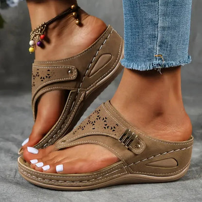 Women's Orthopedic Wedge Sandals with Ergonomic Footbed and Open Toe