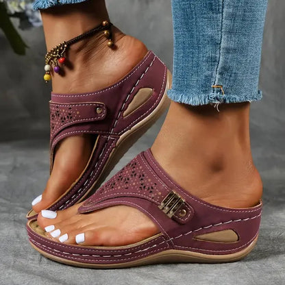 Women's Orthopedic Wedge Sandals with Ergonomic Footbed and Open Toe