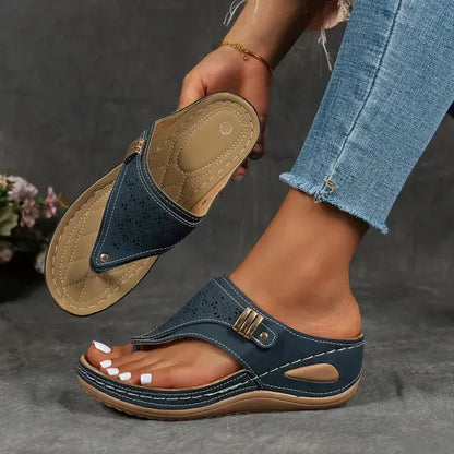 Women's Orthopedic Wedge Sandals with Ergonomic Footbed and Open Toe