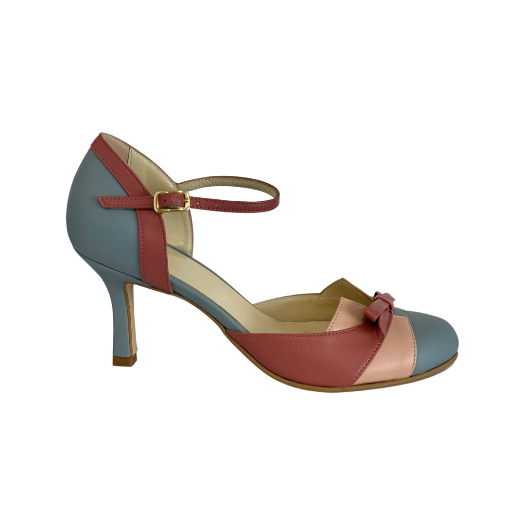 Women's Pointed Toe High Heels with Ankle Strap and Block Heel