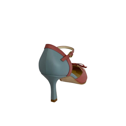 Women's Pointed Toe High Heels with Ankle Strap and Block Heel