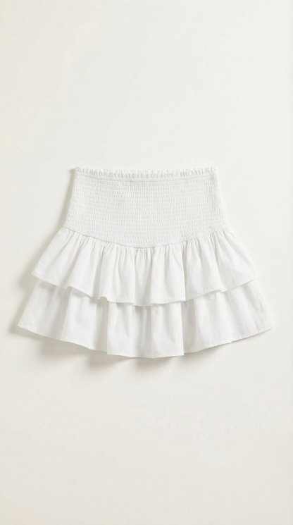 Women's Ruffle Mini Skirt with Layered Hem