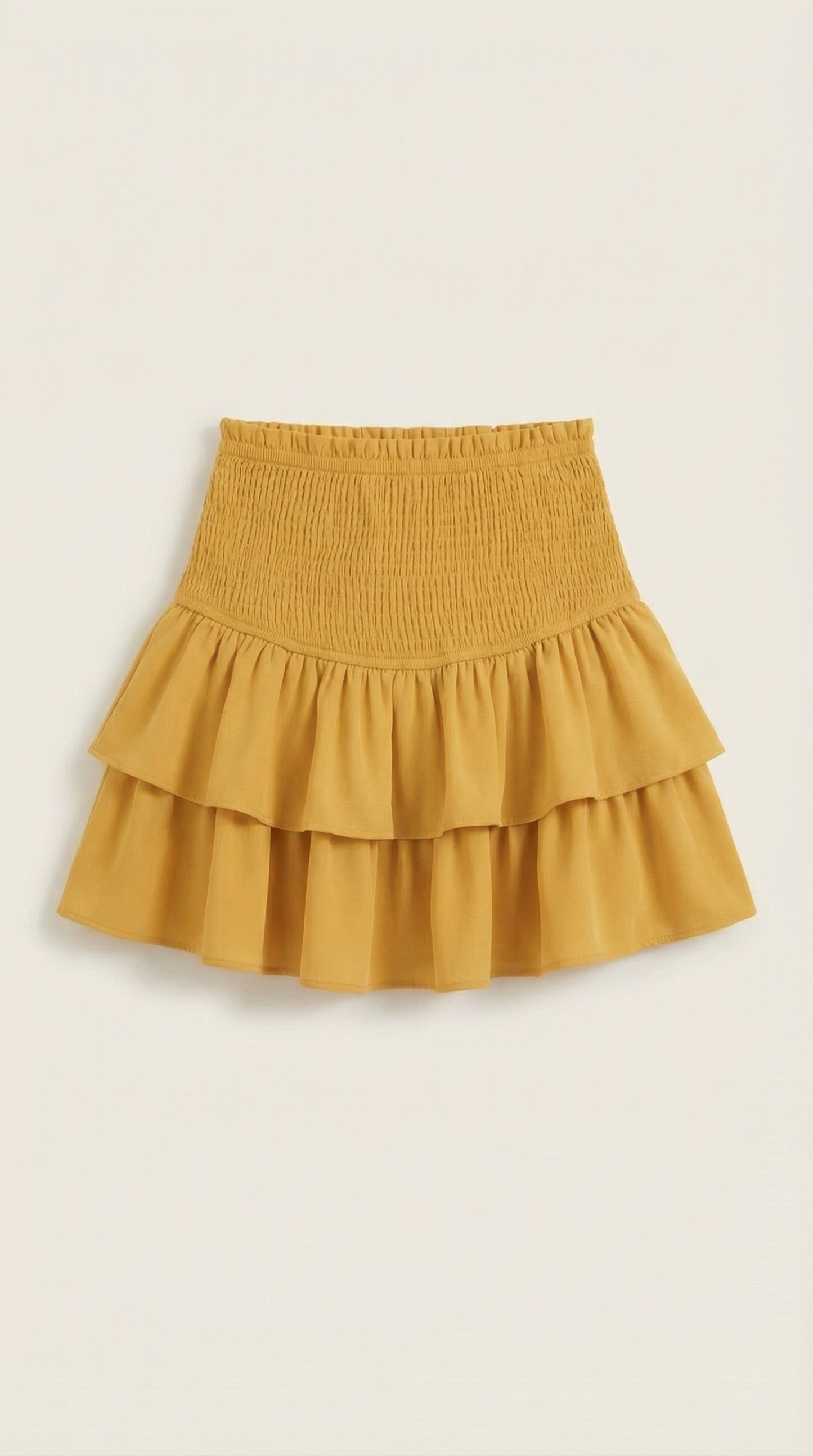 Women's Ruffle Mini Skirt with Layered Hem