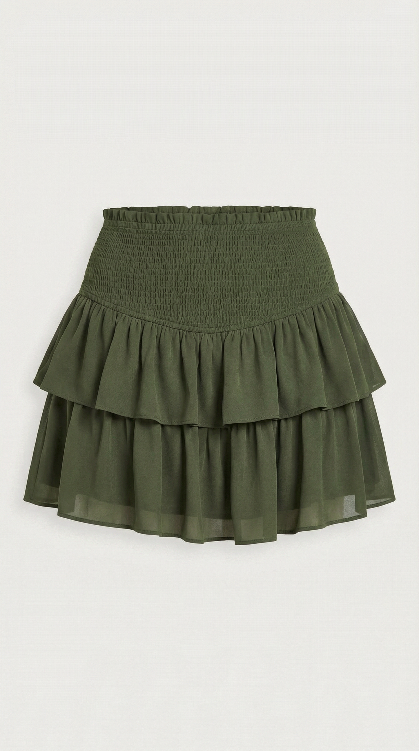 Women's Ruffle Mini Skirt with Layered Hem