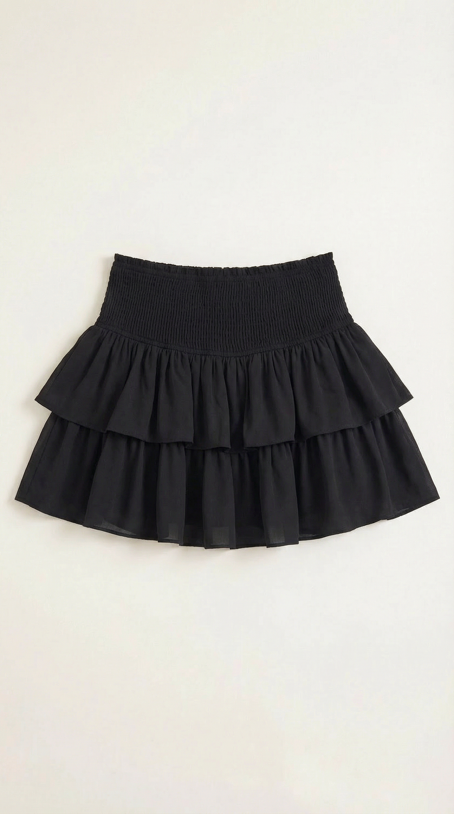 Women's Ruffle Mini Skirt with Layered Hem